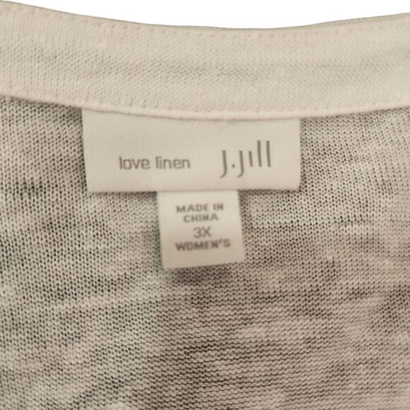 J Jill Love Linen Cardigan Womens SZ 3X Casual Beachy Coastal Summer Lightweight - Picture 4 of 5